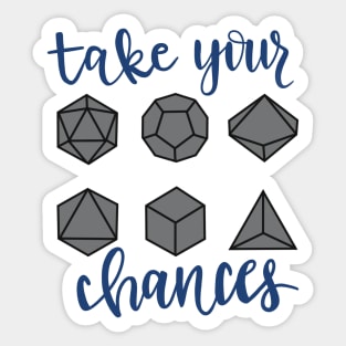 Take Your Chances DnD Dice Sticker